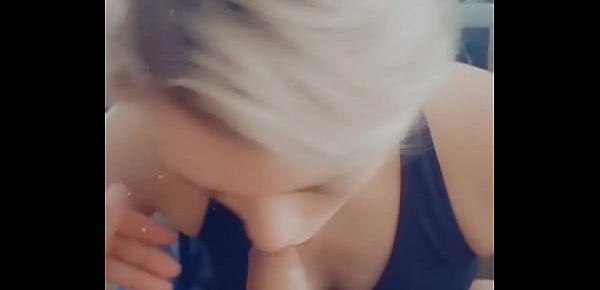  Gagging sloppy Morning Head on BBC from Gorgeous Petite Blonde Teen